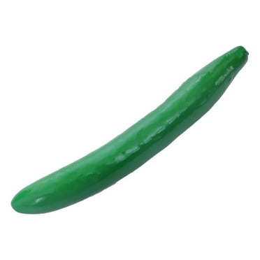 Unique Bargains Plastic Decorative Artificial Cucumber Green 24cm Long for Christmas
