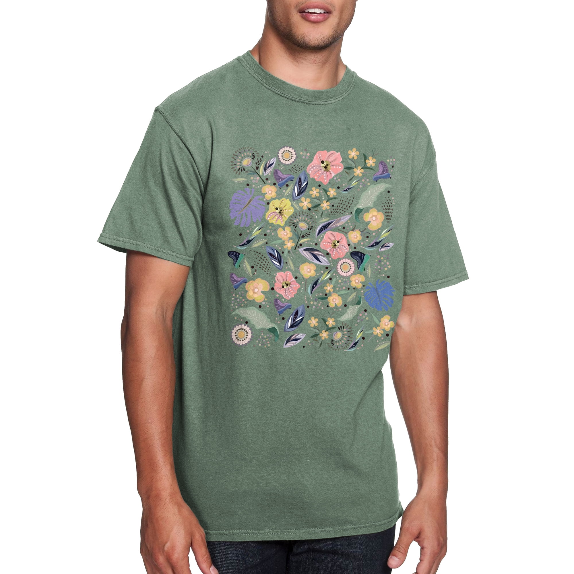 Wildflower Blossom Floral Graphic Tee T-Shirts for Women