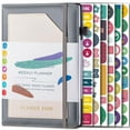 thumbnail image 1 of Planificador mensual 2024-2026, planificador mensual, cuaderno de tapa dura resistente al agua, planificador semanal A5, cuaderno perfecto para la escuela y la oficina, cuaderno con pegatinas, 1 of 5