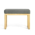 thumbnail image 6 of Space-Saving Dark Gray Shoe Bench with Wooden Frame & Soft Cushioned Seat, Freestanding Shoe Changing Stool, 6 of 9