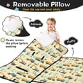thumbnail image 3 of Excavator and Construction Worker Teens Toddler Nap Mat with Pillow, Sleeping Mat Bag for Preschool Daycare 51"x22", 3 of 6