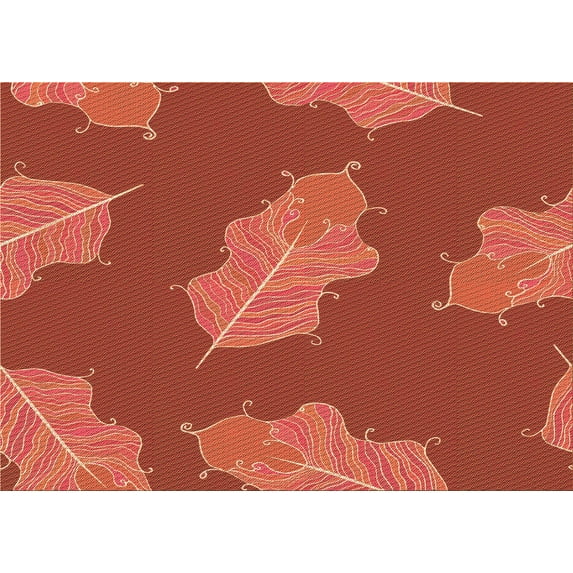 Ahgly Company Machine Washable Indoor Rectangle Transitional Bright Orange Area Rugs, 2' x 5'