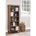 thumbnail image 3 of Farmhouse Open Wood Bookcase Bookcase Shelves Office Storage Brown, 3 of 8