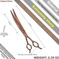 thumbnail image 2 of Coppery Brown Curved Shears - 7inch Pet Grooming Scissors, 2 of 8