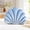 Velvet-dusty Blue, variant on Navy Blue Seashell Throw Pillows, 13 Inch Soft Velvet Shell Shaped Decorative Plush Cushion for Bed Couch Sofa Room Decor Accent