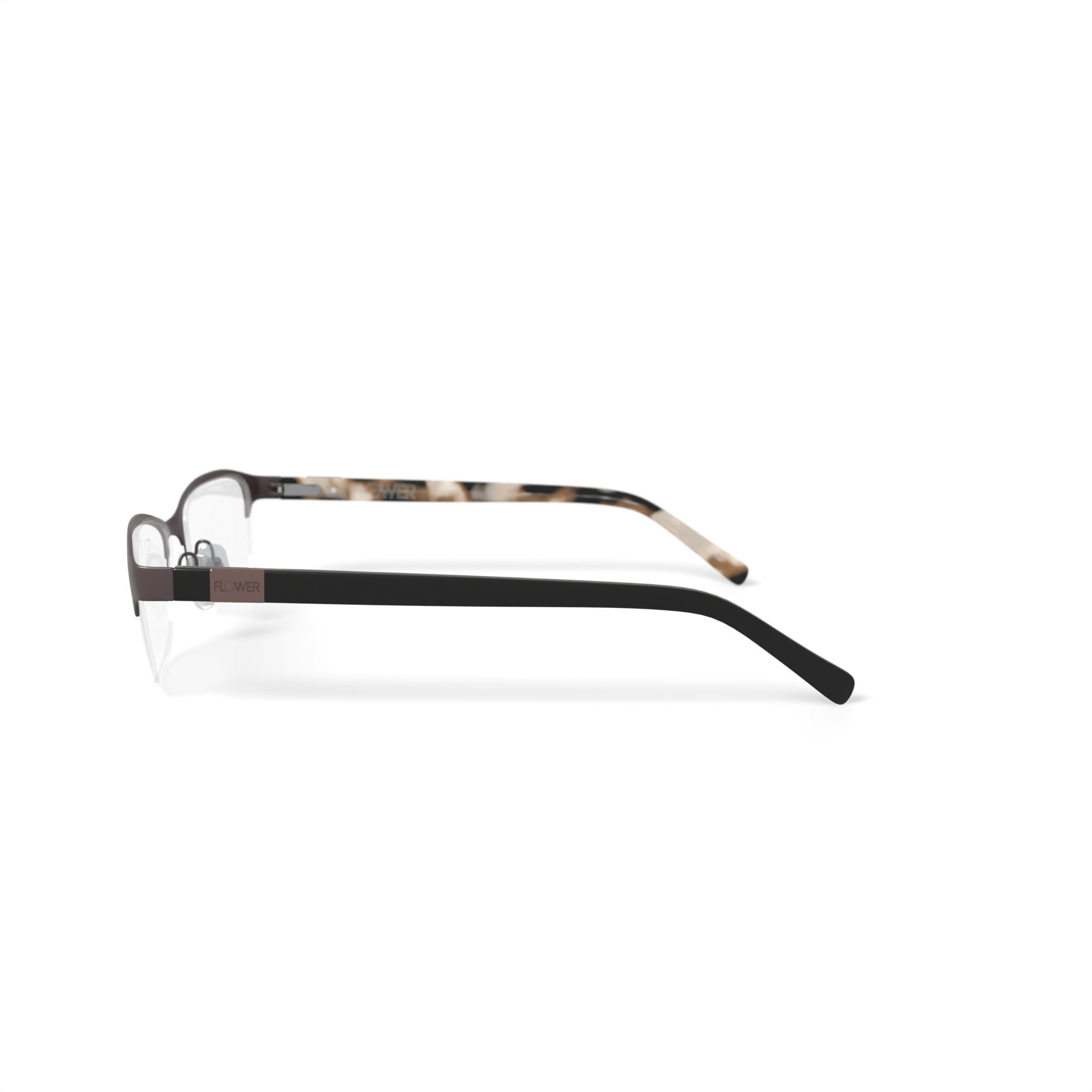 Flower Women's FLR6020 Prescription Eyeglasses with Case, Brown