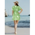 thumbnail image 3 of LA LEELA Women's Swimsuit Coverups Summer Cover ups for Swimwear Women Beach for Bathing Suit Bikini Dress Beachwear Cover up for Women M-L Pear, Floral, 3 of 5