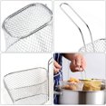 thumbnail image 3 of Torubia 4 PCS Mini Square Fry Baskets, 4 Inches French Fry Chip Basket Net, Food Presentation Baskets Chrome French Fry Holder for Kitchen/Restaurant/Party/Barbecue(Silver), 3 of 9