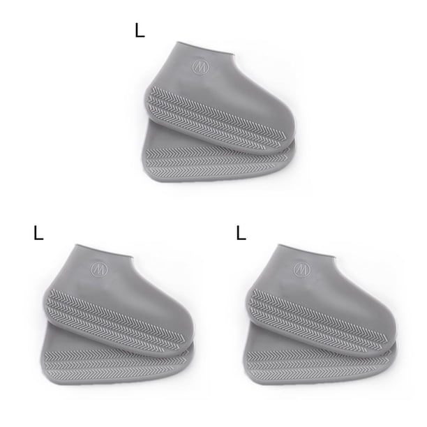 Toystoory Cubierta de zapatos Protector de zapatos impermeable de silicona Cubrezapatos antideslizantes resistentes al desgaste, gris, L Type1 NO1 Toystoory CBP177695
