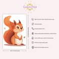 thumbnail image 3 of Eastern Print Cute Squirrel Cartoon Safari Nursery Poster Wall Decor, Colorful Minimal Animal Wall Prints for Baby Room, Bedroom Home Office Classroom Must Have Decoration UNFRAMED, 24x36, 3 of 4