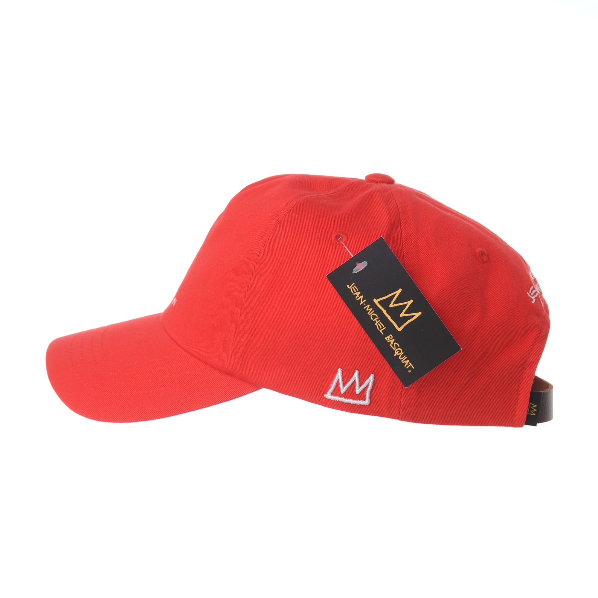 WITHMOONS Baseball Cap Jean-Michel Basquiat Crown Embroidery CR1616 (Red)