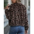 thumbnail image 6 of Womens Long Sleeve Jacket Coat for Womens Zip Up Warm Winter Leopard Spots Print High Collar Jacket Causal Wear Cogild, 6 of 7