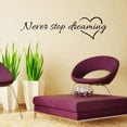 thumbnail image 4 of Openpig Motivational Wall Decal - Removable PVC Sticker with "Never Stop Dreaming" Quote and Colorful Words - Inspirational Wall Art for Kids Bedroom or Study Room, 4 of 5