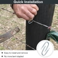thumbnail image 4 of 200 Pack Fence Staples U Nails Wire Fasteners Galvanized Iron for Livestock Fencing and Wood Posts, 4 of 9
