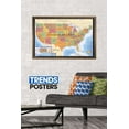 thumbnail image 2 of Map - USA Time Zones Wall Poster, 22.375" x 34", Framed, 2 of 3