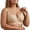 Beige, variant on QHFBli Women Plus Size Full Cup Underwire Bra, Wide Adjustable Straps Push Up Support Large Bust Brassiere Beige XL