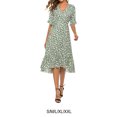 thumbnail image 4 of Vestido largo floral de gasa Minnieouse verde para mujer, 4 of 6