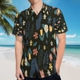 thumbnail image 5 of High Quality Hawaiian Shirts for Men Short Sleeve Aloha Beach Shirt Floral Summer Casual Button Down Shirts Blouses SF8544, 5 of 7