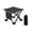 Black, variant on Folding Camping Stool With Carry Bag Lightweight Backpack Seat With Side Storage Pocket Collapsible Chair For Hiking Fishing Picnic Beach(Black-33Cm)