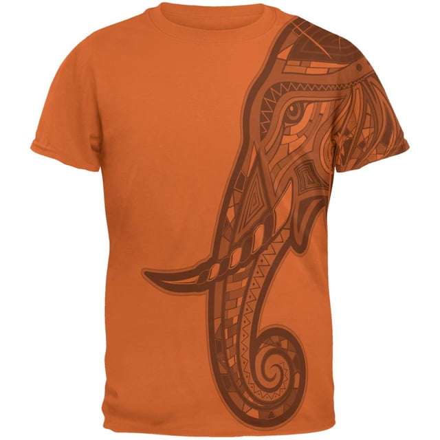 Tribal Mosaic Elephant Mens T Shirt