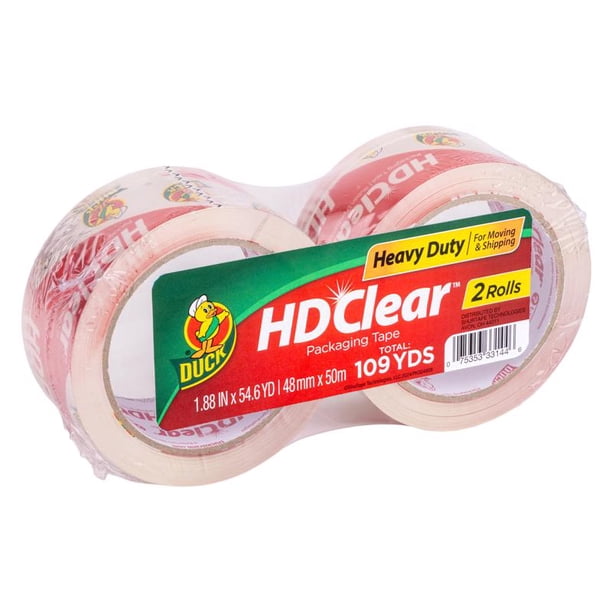 Cinta adhesiva Duck HD transparente, resistente, 1,88 cm x 50 m