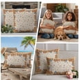 thumbnail image 5 of Fall Gnomes Outdoor Waterproof Pillow Covers, Pumpkin Thanksgiving Autumn Leaves Retro Plaid Decorative Square Throw Pillowcase Sofa Cushion Sham for Patio/Couch/Chair, 20"x20" 2 Pack, 5 of 8