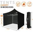 thumbnail image 2 of Outdoor Pop up Canopy Tent 10x10, Waterproof Canopy Tent with 4 Removable Sidewalls and Roller Bag, Heavy Duty Tent for Commercial, Black, 2 of 7