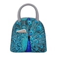 thumbnail image 1 of Balery Beautiful Blue Peacock Bolsa de Almuerzo para Mujeres, Caja de Almuerzo, Bolsa de Almuerzo Pequeña Impermeable, Tote de Almuerzo Reutilizable con Gran Capacidad, 1 of 6