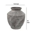 thumbnail image 5 of Accent Vase, Antique Brown Gray Ceramic, Modern Pot Shape, 16 Inch, 5 of 6