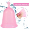 thumbnail image 3 of Women Reusable Medical Silicone Leak proof Feminine Hygiene Period Menstrual Cup Pink S, 3 of 3