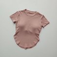 thumbnail image 2 of Traje de Yoga con cojín para el pecho de manga corta para mujer, Top deportivo que absorbe el sudor, secado rápido, absorción de humedad fina para ocio, 2 of 6