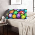 thumbnail image 6 of Rateoe Colorful Easter Eggs1 Pattern Pillow Covers with Invisible Zipper(Pillows are not Included) Standard Pillowcases-20"x30", 6 of 6