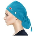 thumbnail image 2 of Outfmvch Scrub Cap Surgical Caps for Women Bouffant Turban Head Scarf Headband Scarf Hair Cover Silk Bonnet Sky Blue One Size, 2 of 4