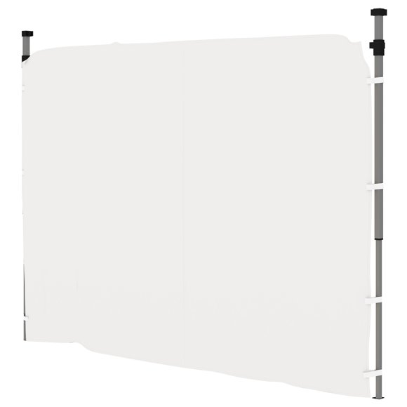 Outsunny White Oxford Fabric Canopy Sidewall for 10x10 ft Straight Leg Pop Up Tents – 116" W x 76.8" H with Storage Pockets, Ideal for Outdoor Markets & Events