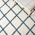 thumbnail image 6 of SAFAVIEH Hudson Shag Jackson Trellis Runner Rug, Ivory/Slate Blue, 2'3" x 8', 6 of 7