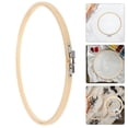 thumbnail image 2 of EeaseCA 1PC 26cm Bamboo Embroidery Circle Frame DIY Craft Cross Stitch Chinese Traditional Sewing Manual Tool, 2 of 8