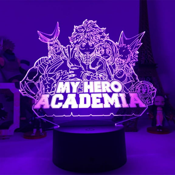 AVEKI-Acrylic 3D Lamp Anime My Hero Academia Dabi Led Light for Bedroom Decor Cool Manga Gift for Him RGB Colorful Holiday Night Light