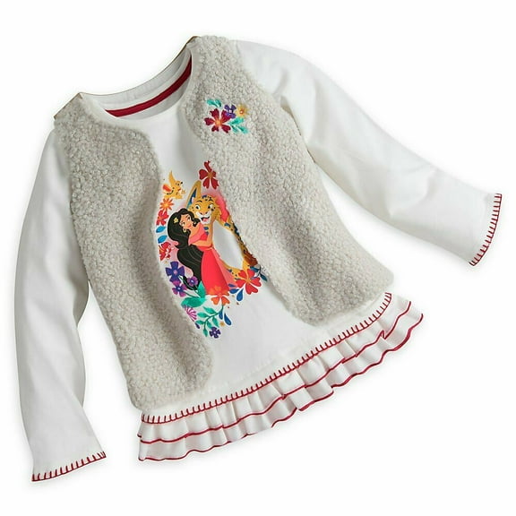 Disney Store Elena 2 PC Long Sleeve Shirt and Vest Set Girl Size 5/6