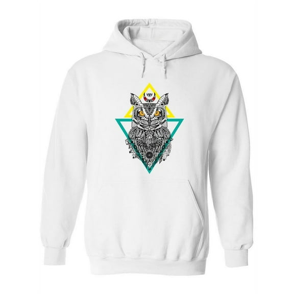 Zentangle Owl And Triangles Hoodie Women -Image by Shutterstock, Female x-Large