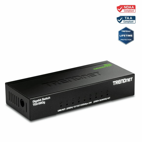 TRENDnet TEG-S80g  8-Port Gigabit GREENnet Mini Switch