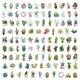 thumbnail image 2 of Paquete de 105 pegatinas de plantas verdes de vinilo impermeables para portátil, monopatín, hidrofrasco, para ordenador, teléfono, álbumes de recortes, pegatinas para niños, adolescentes y adultos. JAMW Sencillez, 2 of 5