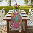 thumbnail image 4 of Table Runners 72 Inches Long Dress Scarves, Colorful Ethnic Farmhouse Kitchen Table Runner, Coffee Tablerunners, National Modern Geometric Red Green 18x72 Inch, 4 of 9