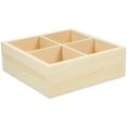thumbnail image 3 of Planter Tray Compartment Wood Tray Multi-grid Storage Box Wooden Succulent Planter Holder, 3 of 8