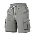 thumbnail image 3 of Jinhomg Boys' Quick Dry Cargo Shorts Kids Elastic Waist Athletic Shorts with Multi-Pockets Lightweight Hiking Summer Beach Shorts 5-13Y, 3 of 7