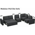 thumbnail image 6 of Belffin Side Armrest for Modular Sectional Sofa, Armrest Module for Sectional Sleeper Sofa Bed Dark Grey, 6 of 6