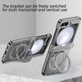 thumbnail image 5 of for Samsung Galaxy Z Flip 7 FE/Z Flip 6 Case Magnetic with Hinge Protection &Kickstand [Compatible with MagSafe],Magnetic Ring Stand Slim Phone Case Cover,Clear, 5 of 13