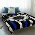 thumbnail image 4 of American Flag Blanket Soft Cozy Warm Throw Blanket for Couch, Plush Fuzzy Flannel Fleece Blankets for Sofa, Farmhouse Sunflowers Shabby Chic Country Black Blue Bed Blankets Gifts for Men, 50"x80", 4 of 9