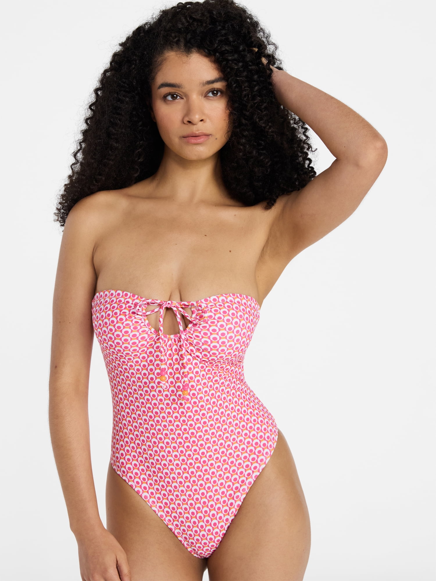 No Boundaries Keyhole One-Piece Swimsuit, Women's XXS-XXL