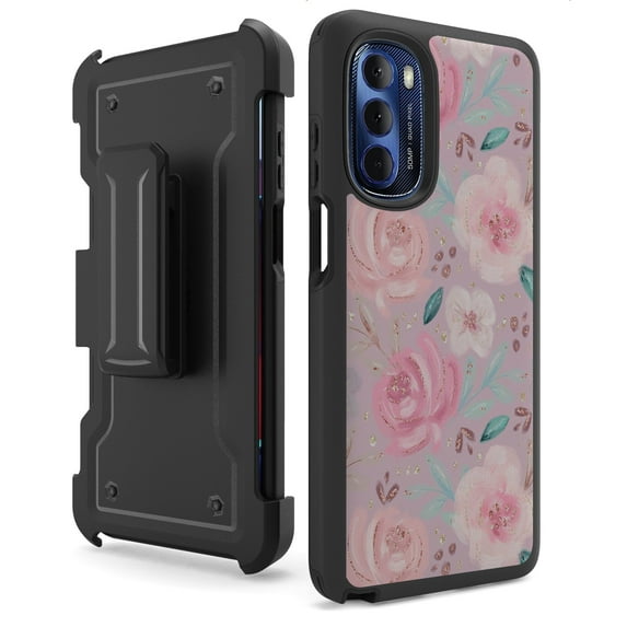 Duo Shield Kombo Designed For Moto G Stylus 5G 2022 Case Floral And Plant Series