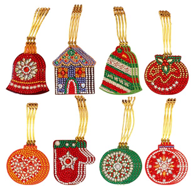 Artesanías Colgantes de Navidad Ygjytge con Diamantes Brillo Resina